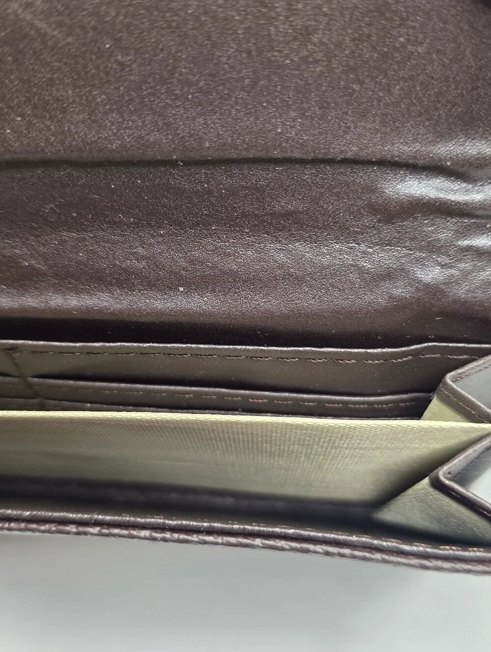 Michael Kors Wallet Brown Signature Coated Canvas Fulton Flap Carryall